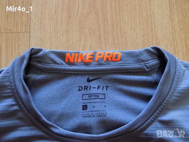 блуза nike pro найк тениска фанела потник оригинал спорт фитнес крос мъжка L, снимка 6 - Спортни дрехи, екипи - 46823021