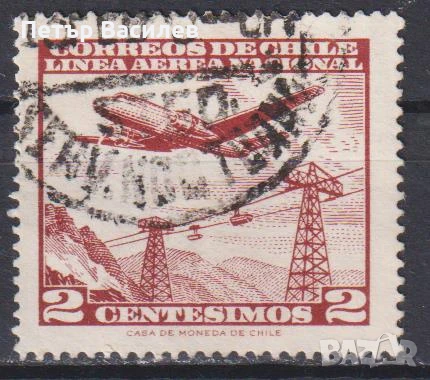 Клеймована марка Авиация Самолет 1961 от Чили   