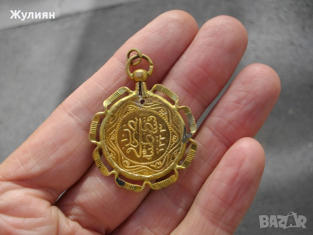 СТАРА ВИСУЛКА ЗА КЮСТЕК С ПЕНДАР НАКИТ, снимка 4 - Антикварни и старинни предмети - 51525014