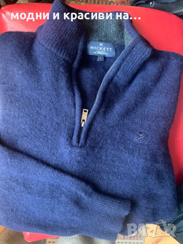 Мъжки пуловер Hackett London( агнешка вълна), снимка 8 - Пуловери - 53535582