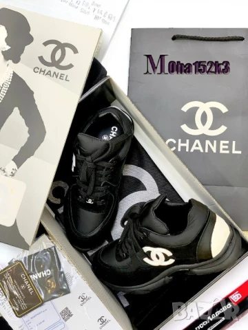дамски маратонки от естествена кожа chanel 