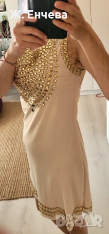 рокля с камъни, снимка 3 - Рокли - 50515492