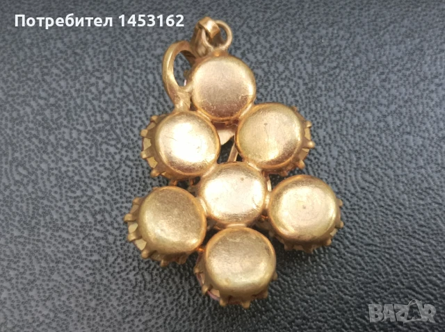 Винтидж висулка с кристали , снимка 2 - Колиета, медальони, синджири - 50693260