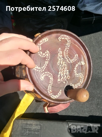 Дървено декоративно буренце, дърворезбовано оцветено и изрисуване, снимка 3 - Декорация за дома - 51699836