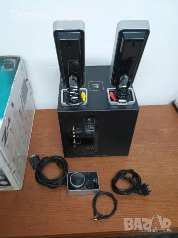 Аудио системка 2.1 Logitech Z-4. 8 инча. Чудесен звук. , снимка 8 - Аудиосистеми - 53643313
