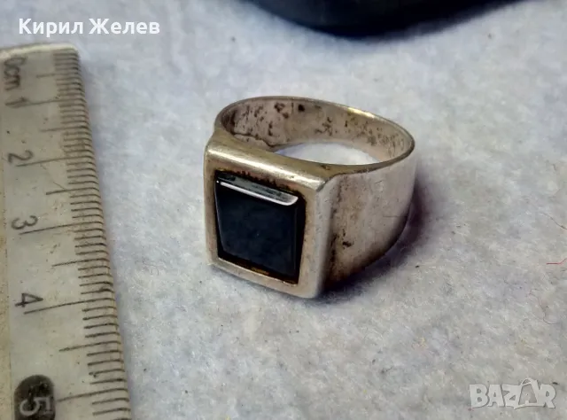 АРИСТОКРАТИЧЕН КЛАСИЧЕСКИ МОДЕЛ СРЕБЪРЕН ПРЪСТЕН СРЕБРО 925 с ЮВЕЛИРНО ШЛИФОВАН ЧЕРЕН ОНИКС 49980, снимка 9 - Пръстени - 50024975