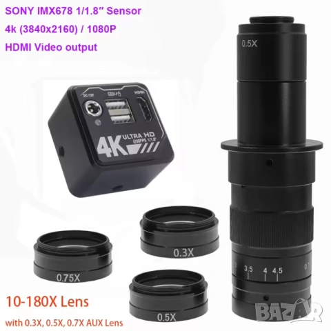 4K 30FPS IMX678 HDMI USB 2.0 Lapsun дигитална камера микроскоп SMD 