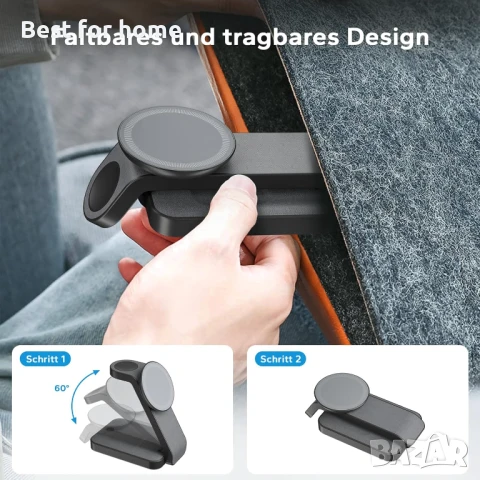 Преносимо безжично зарядно за пътуване , снимка 3 - Зарядни за кола - 51056273