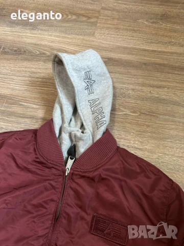 Мъжко яке бомбер Alpha Industries MA-1 D-Tec Hood Bomber Jacket , L размер , снимка 5 - Якета - 53268893