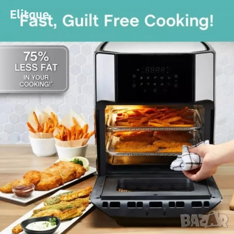 Фурна еър фрайър Sokany 12L 1800W, снимка 6 - Друга електроника - 52593634