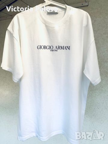 Бяла тениска GIORGIO ARMANI vintage, снимка 2 - Тениски - 45892461