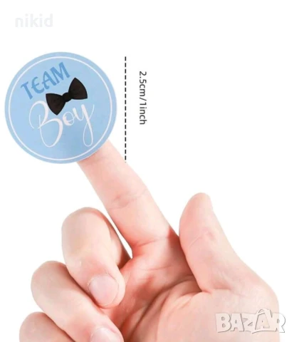 100 бр girl boy пола бебе gender party малки самозалепващи лепенки стикери ръчна изработка подарък, снимка 2 - Други - 51291875