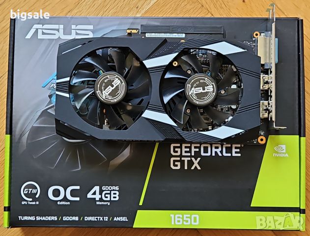 ASUS GEFORCE GTX 1650 DUAL EVO 4GB GDDR6 128bit видео карта с гаранция, снимка 3 - Видеокарти - 46678156