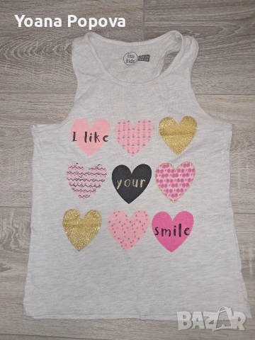 Летен детски комплект от 3 части: Дънков гащеризон, тениска и скрънчи, снимка 3 - Детски комплекти - 53956612