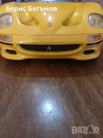 Количка Vintage Maisto 1:18 yellow Ferrari F50 , снимка 6 - Колекции - 52506778