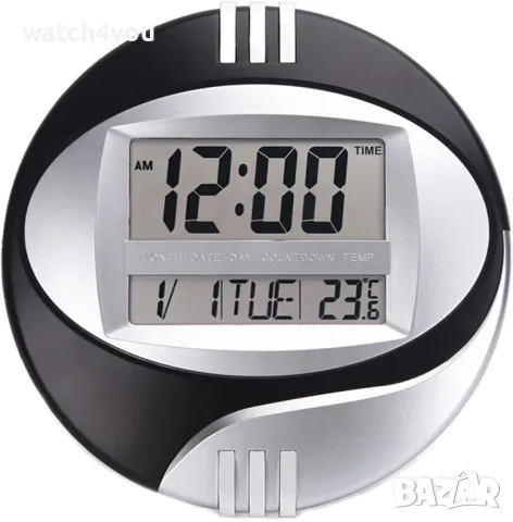 НОВ ДИГИТАЛЕН СТЕНЕН ЧАСОВНИК С ТЕМПЕРАТУРА. ЕЛЕКТРОННИ СТЕННИ ЧАСОВНИЦИ ЕЛЕКТРОННИ ЗА СТЕНА И БЮРО, снимка 2 - Друга електроника - 44319705