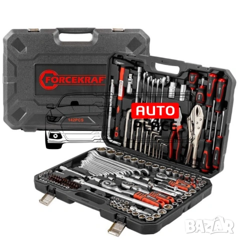 Гедоре 1/4“, 3/8“, 1/2“ 142 ЧАСТИ FORCEKRAFT