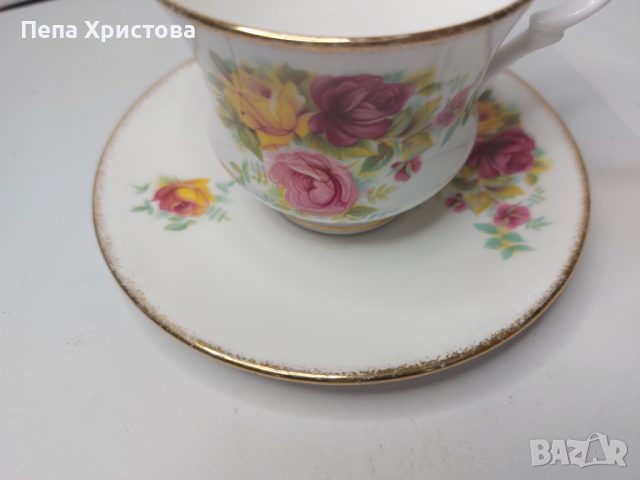 Чаша за чай/кафе от английски костен порцелан, снимка 4 - Чаши - 45031138