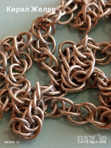 Сребърен ланец с кралска плетка Italy майстоска ръчна изработка 52484, снимка 7 - Колиета, медальони, синджири - 52926038