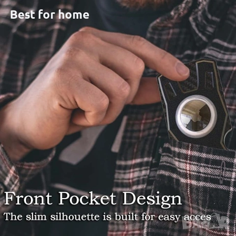 Мъжки портфейл VXIA за AirTag, държач за кредитни карти с RFID блокиране, снимка 3 - Портфейли, портмонета - 53933484