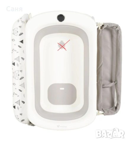 Бебешка вана със стойка и повивалник 2 в 1 Cangaroo - Garda , снимка 2 - Други - 53900158