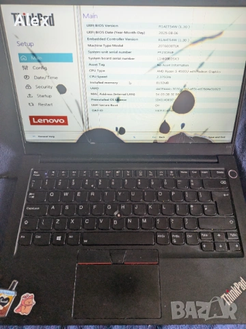 Лаптоп Lenovo thinkpad e14 gen2 - Ryzen 4500U 8GB DDR4