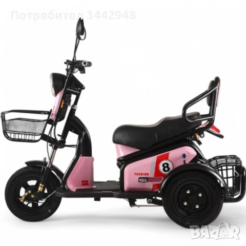 Двуместна електрическа триколка PUDDING PRO, снимка 4 - Инвалидни скутери - 53167006