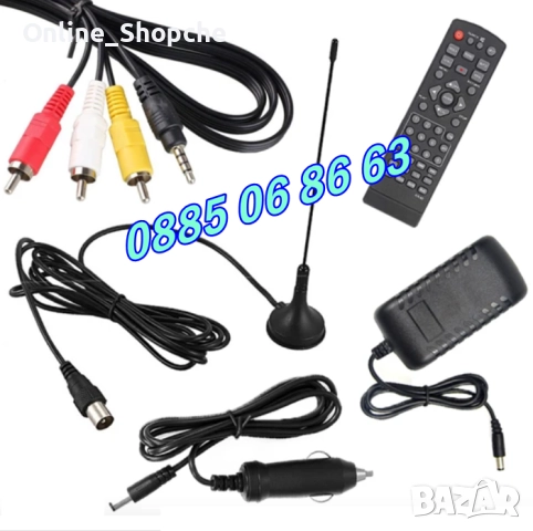 Преносим телевизор 10 инча, портативен цифров телевизор 10 инча 12v / 220v, снимка 5 - Телевизори - 52545275