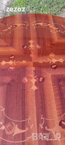 Маса трапезна масив с интарзия №14, снимка 6 - Маси - 52544867