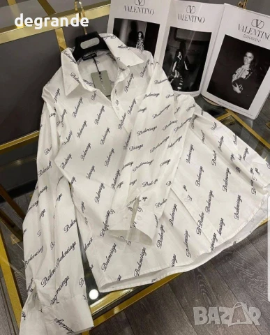 Дамска риза Balenciaga налична в бяло и черно, снимка 2 - Ризи - 50910083
