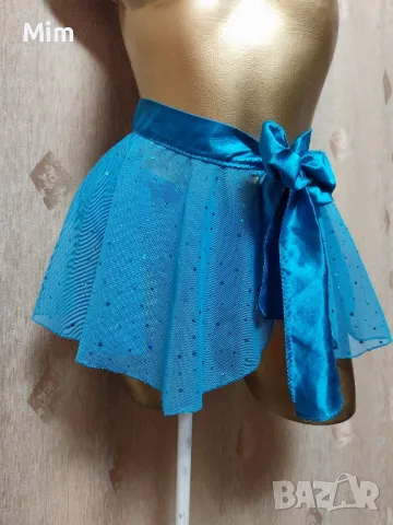 Къса синя прозрачна пола + бикина подарък , снимка 2 - Бельо - 49913475