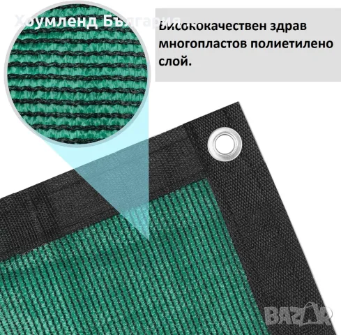 Зелено пано, мрежа за ограда тип параван 185х500см, снимка 4 - Огради и мрежи - 49622598