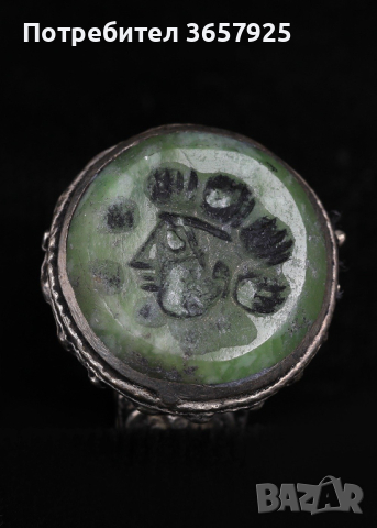 Сребърен пръстен- Османска империя 18-19 век със сертификат за автентичност, снимка 1 - Нумизматика и бонистика - 44940127