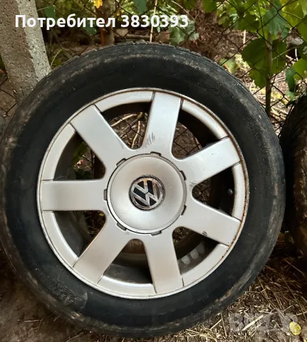 Лети Джанти с гуми 5x112 -15цола Volkswagen, снимка 4 - Гуми и джанти - 47092917