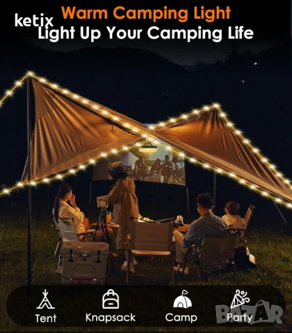 MoKo Къмпинг гирлянд,10м, снимка 3 - Къмпинг осветление - 53782310