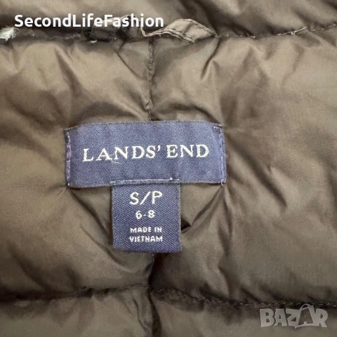 Дамски елек с гъши пух Lands End размер S, снимка 2 - Елеци - 53477561