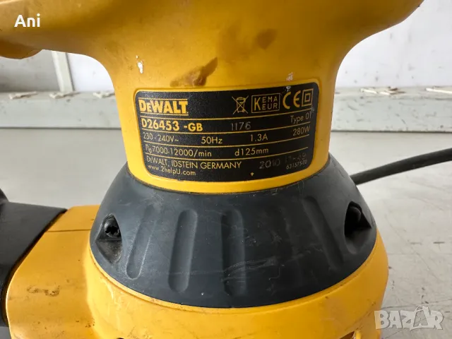 Ексцентрик шлайф - Dewalt 280 W, снимка 6 - Други машини и части - 46914252