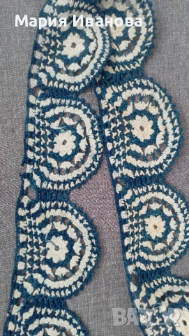 плетена дантела на една кука; на лента, снимка 7 - Декорация за дома - 53913621