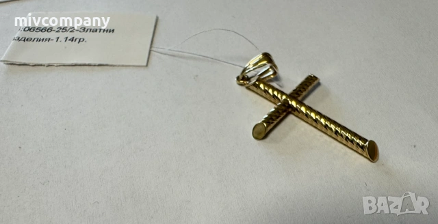 Златна висулка(кръст) 1.14гр., снимка 3 - Колиета, медальони, синджири - 53166298