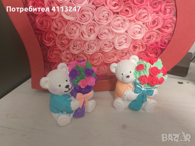 Керамични мечета ръчно изработени , снимка 2 - Декорация за дома - 52998029