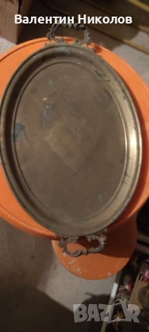 Продавам месингов поднос тежък месенг, снимка 2 - Антикварни и старинни предмети - 52100894