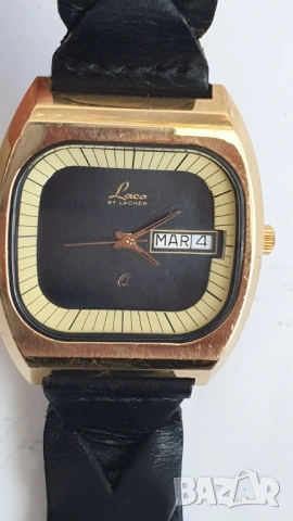Позлатен мъжки кварцов часовник Laco by Lacher, снимка 8 - Антикварни и старинни предмети - 53753156