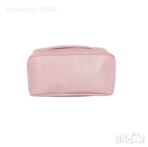 Чанта за тоалетни принадлежности, Розова, с 2 калъфа, 27x12x12см, снимка 1 - Комплекти и лотове - 45222676