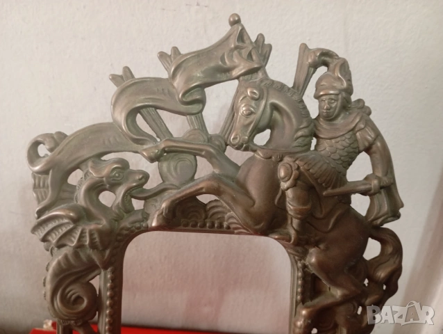 Барокова настолна рамка за снимка, снимка 2 - Антикварни и старинни предмети - 53664936