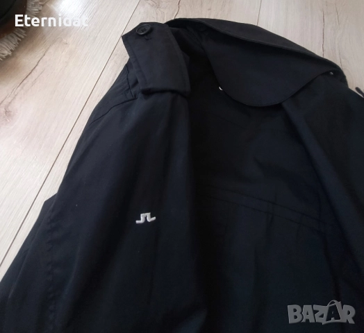 Черен тренч JILINBERG , снимка 4 - Палта, манта - 51807822