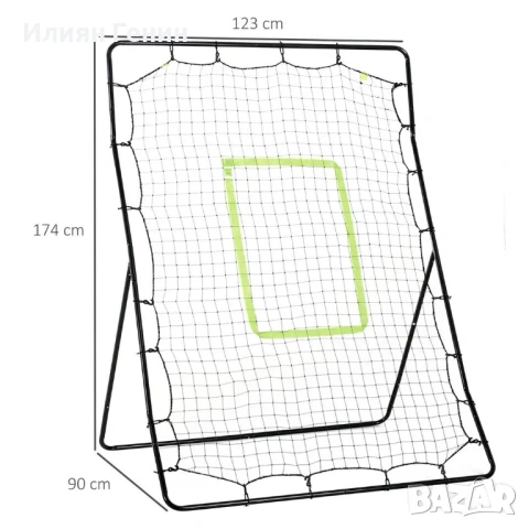 Бейзболна мрежа за отскок HOMCOM, снимка 3 - Бейзбол - 50442071