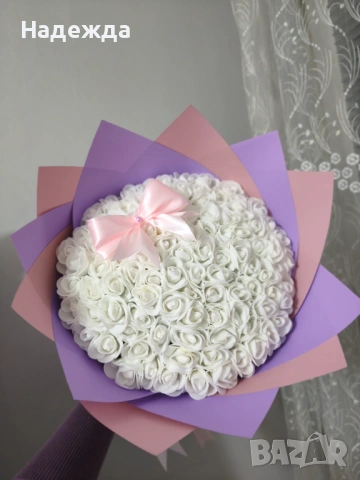 Букет от фоамени рози , снимка 2 - Изкуствени цветя - 53669464