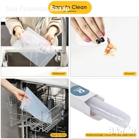 Нова Прозрачна силиконова термоустойчива подложка 60x40 см за кухненски плот, снимка 6 - Други стоки за дома - 54233608