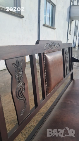 Пейка ретро масив, снимка 4 - Дивани и мека мебел - 53189472