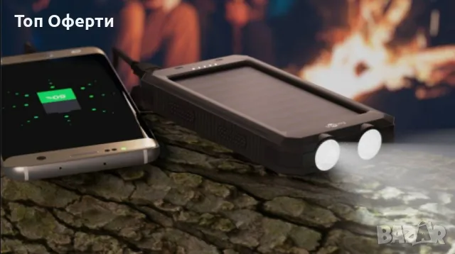 Goobay Outdoor power bank, със соларни клетки и фенерче, 8000 mAh, снимка 6 - Други стоки за дома - 49442218